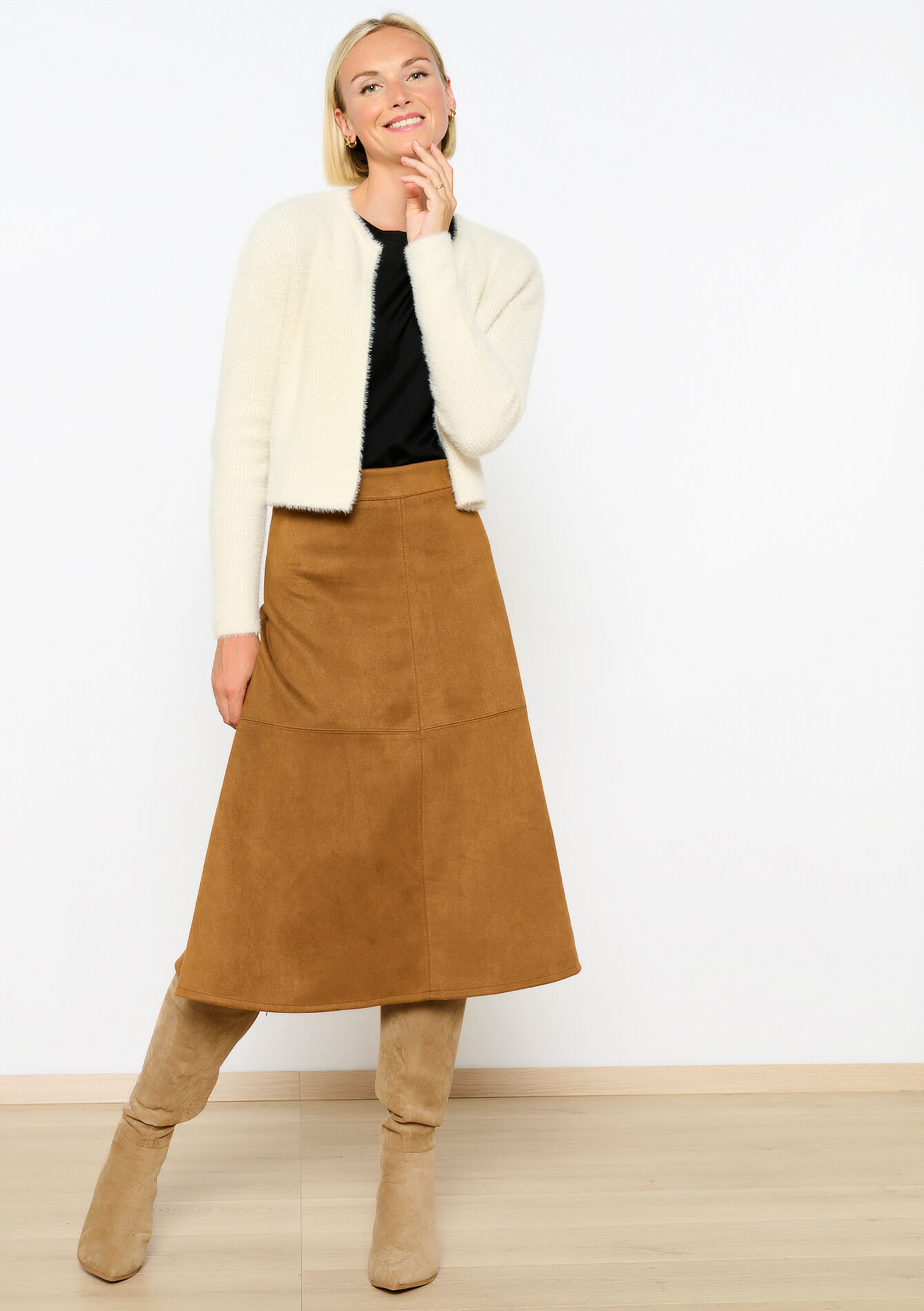 Short bolero in eyelash, Short bolero in eyelash - VANILLA WHITE - 04101145_1013