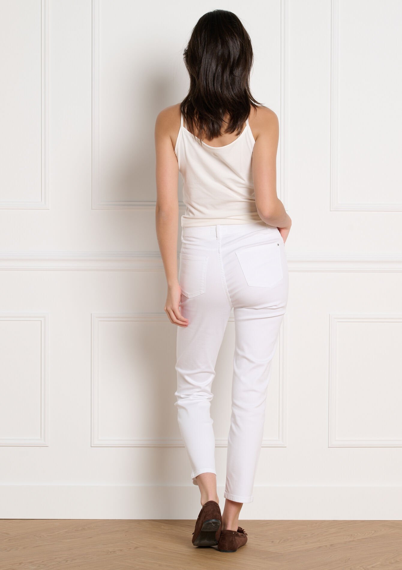 Slim enkellange broek, Slim enkellange broek - OPTICAL WHITE - 06004656_1019