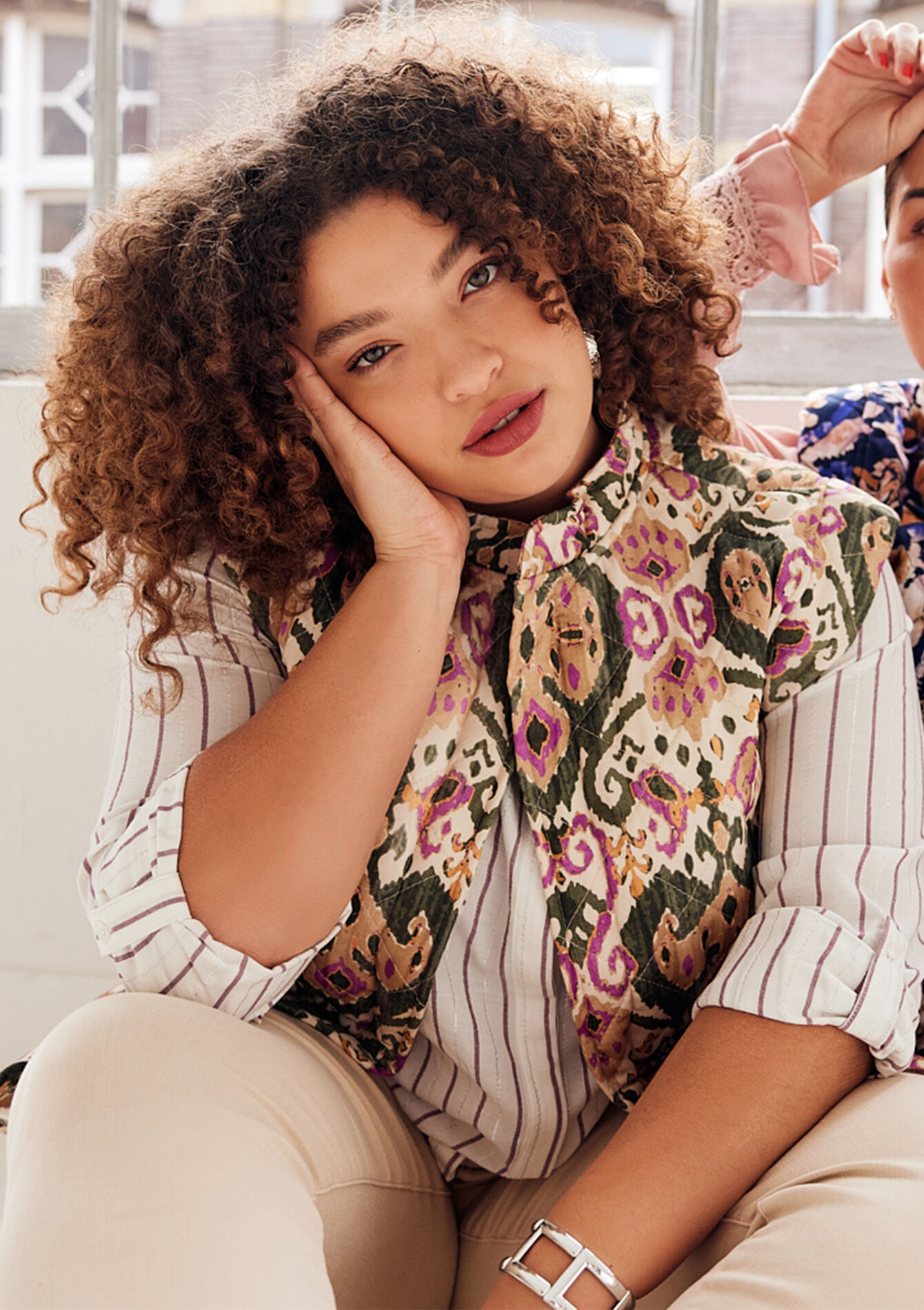 Mouwloos gewatteerd jasje, Mouwloos gewatteerd jasje - KHAKI MED - 09001379_4327