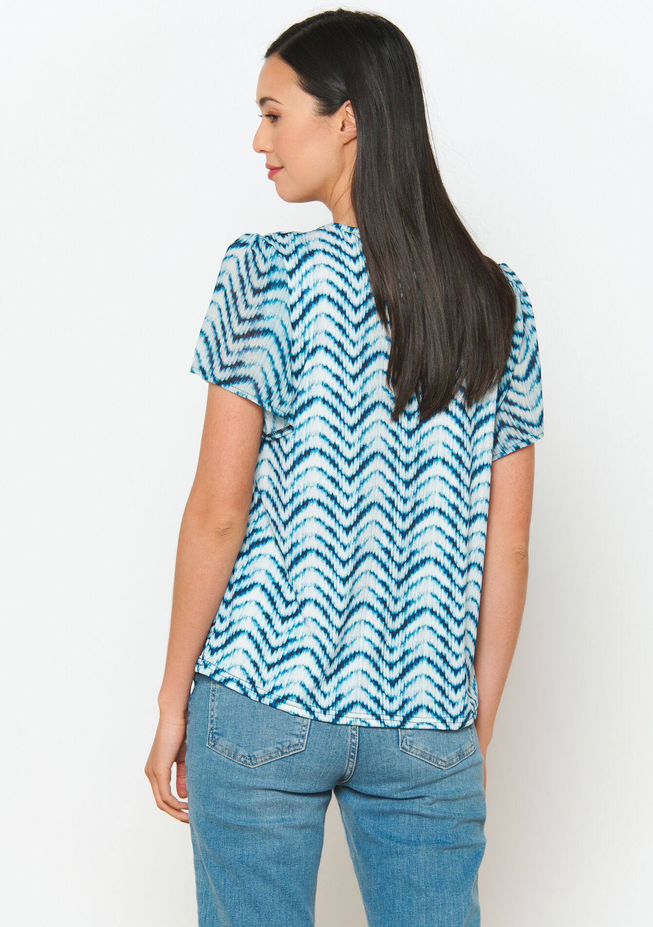 T-shirt with tie-die, T-shirt with tie-die - BLUE DENIM - 02301601_1638