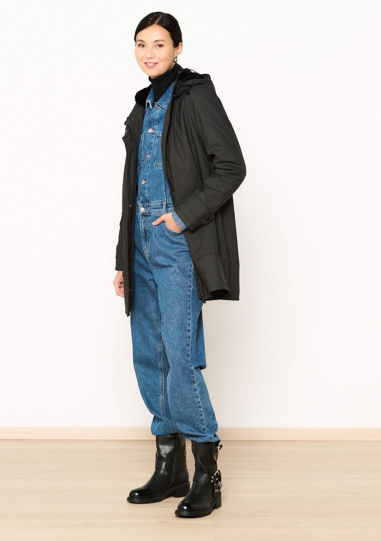 Waxed parka with lining, Waxed parka with lining, , back