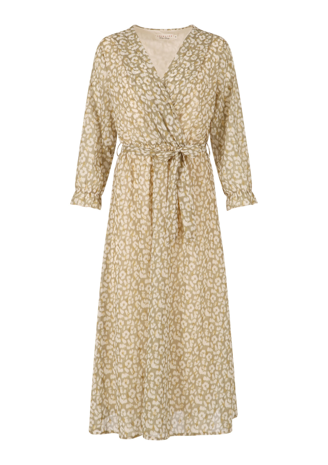 Robe longue à imprimé léopard, Robe longue à imprimé léopard - MINT GREEN - 1068252