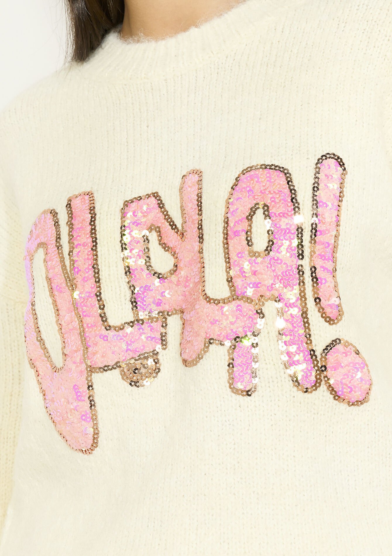 Trui met pailletten, Trui met pailletten - VANILLA WHITE - 04007062