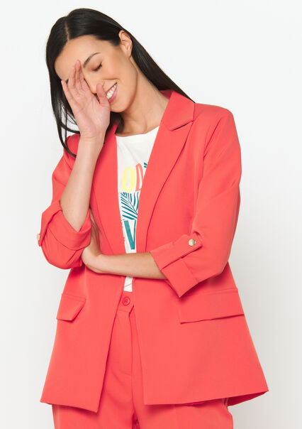 Relaxed fit blazer - PINK CORAL - 09100911_689