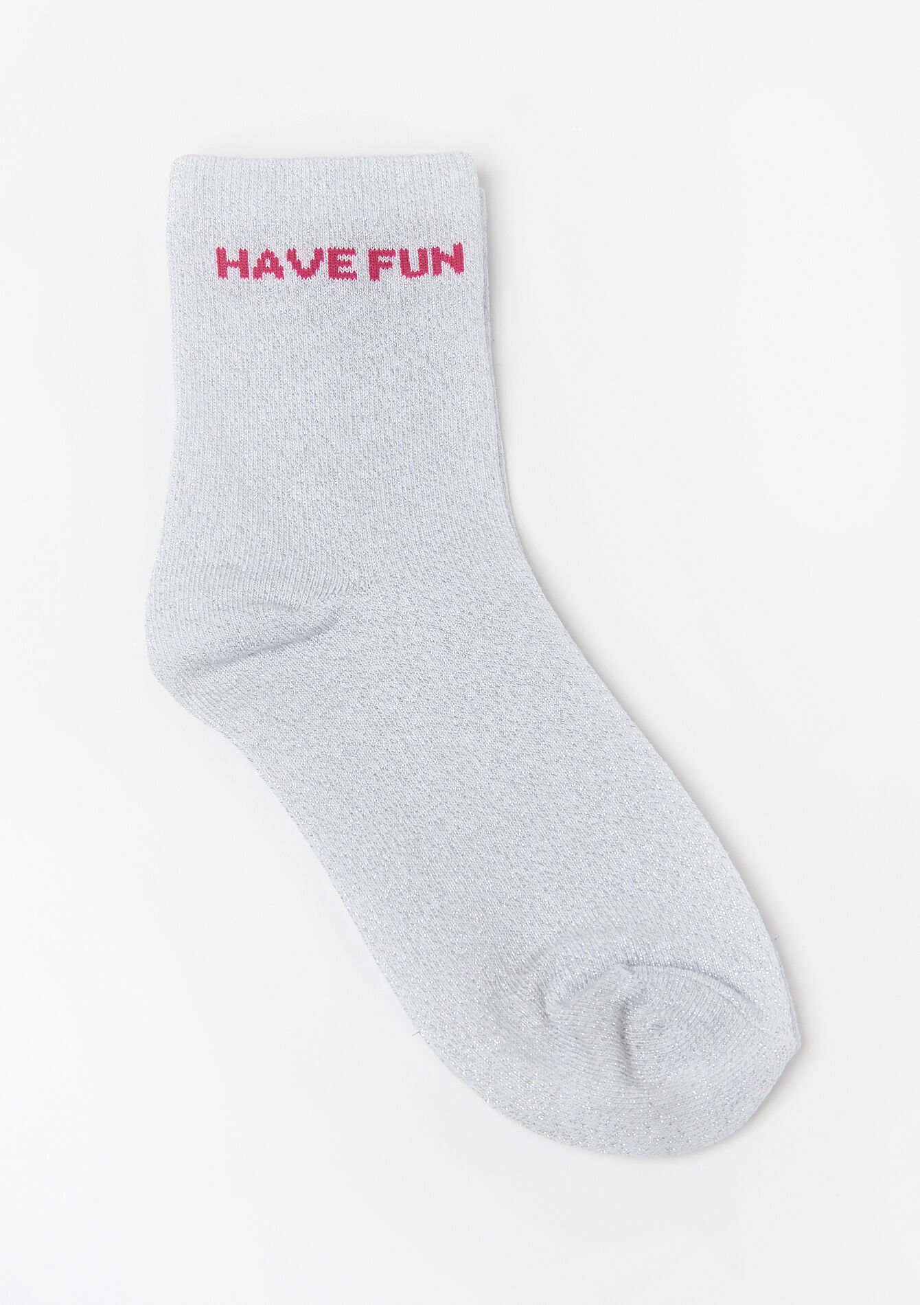 Glittersokken met tekst, Glittersokken met tekst - OPTICAL WHITE - 17101425_1019