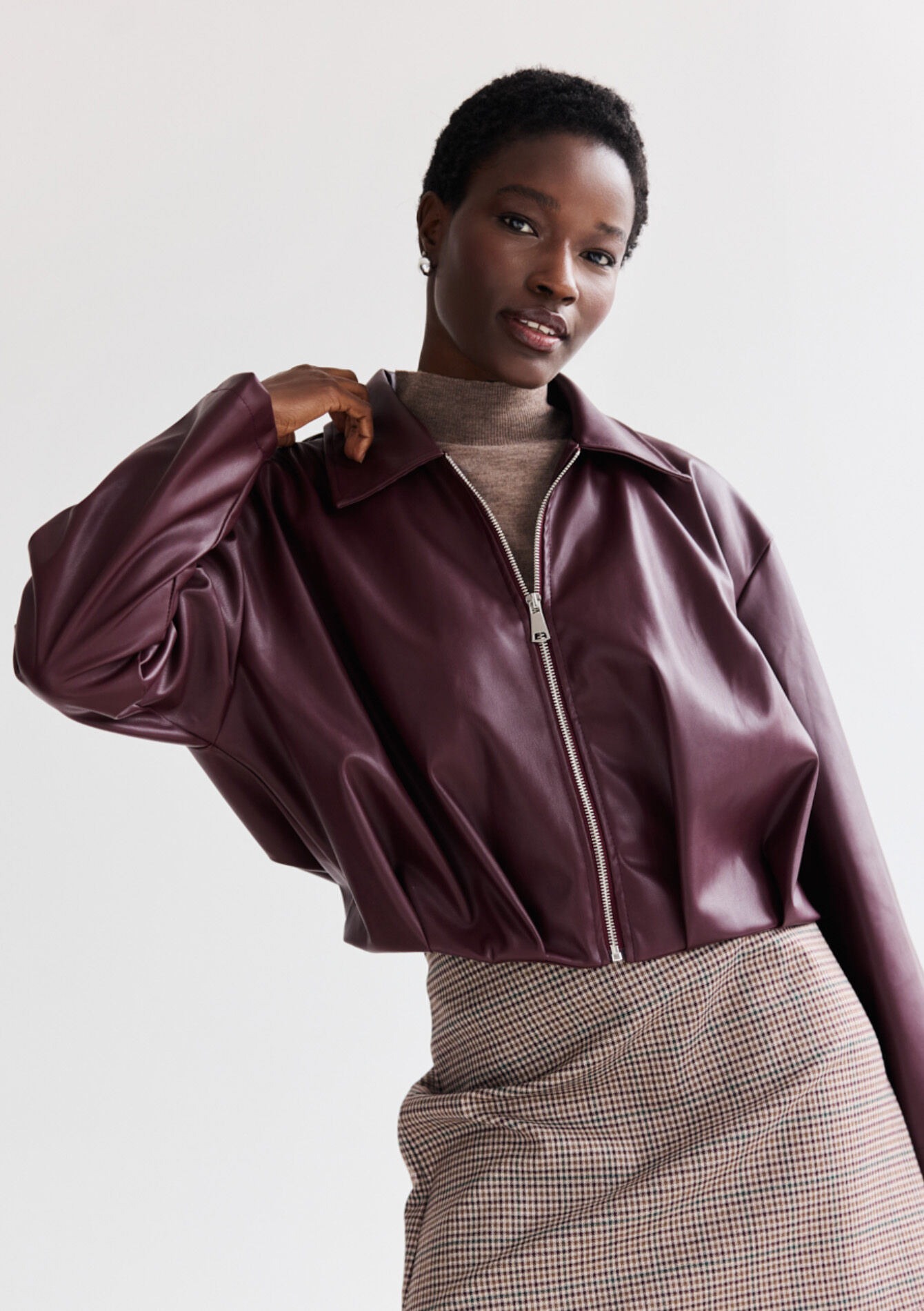 Imitatieleren bomberjack, Imitatieleren bomberjack - BORDEAUX WINE - 09101138_5514