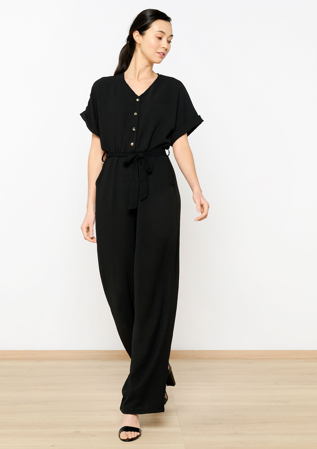 Combinaison avec lien à nouer - BLACK - 06004492_1119