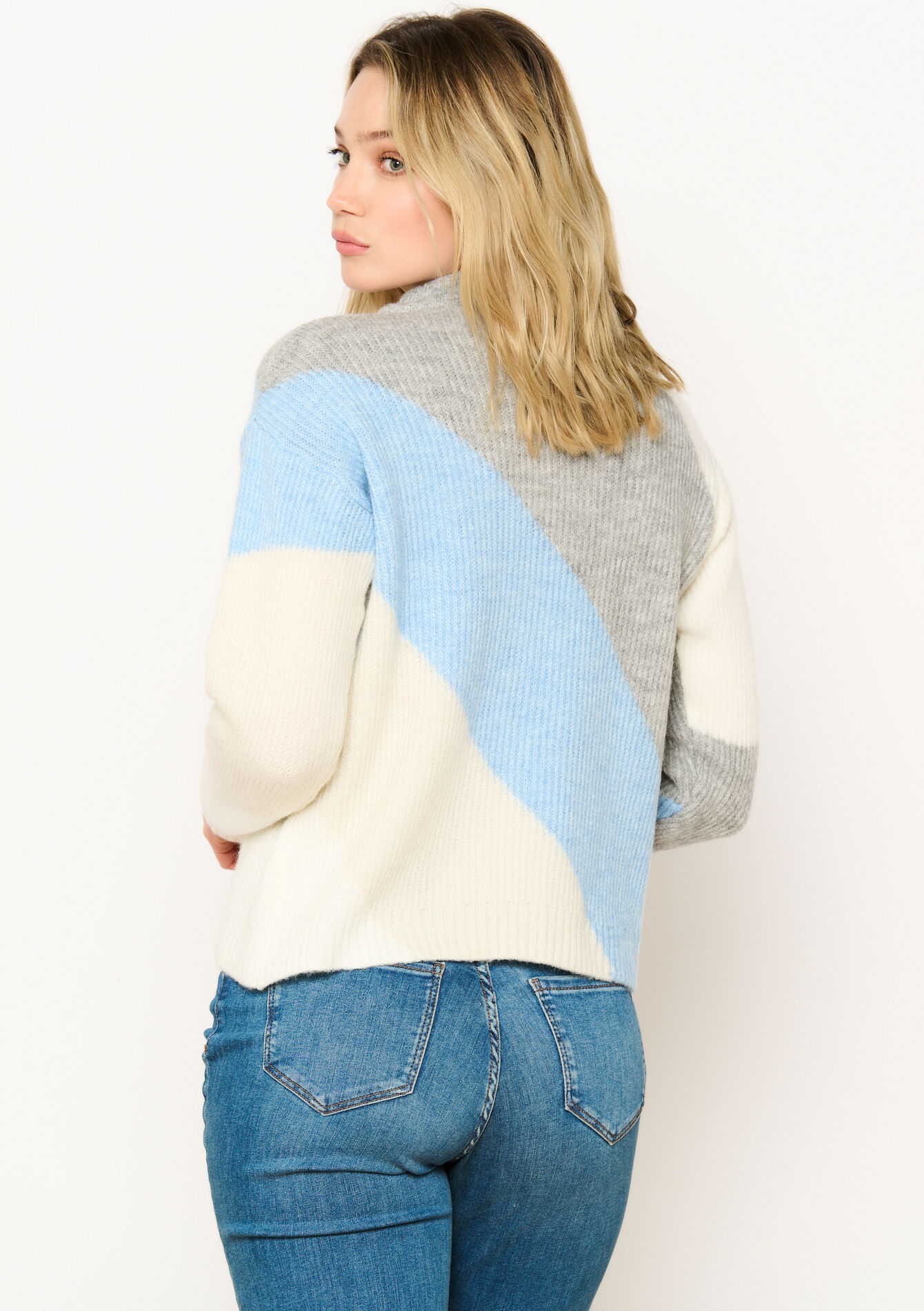 Pull à rayures larges, Pull à rayures larges - LT GREY MEL - 04006820_1081