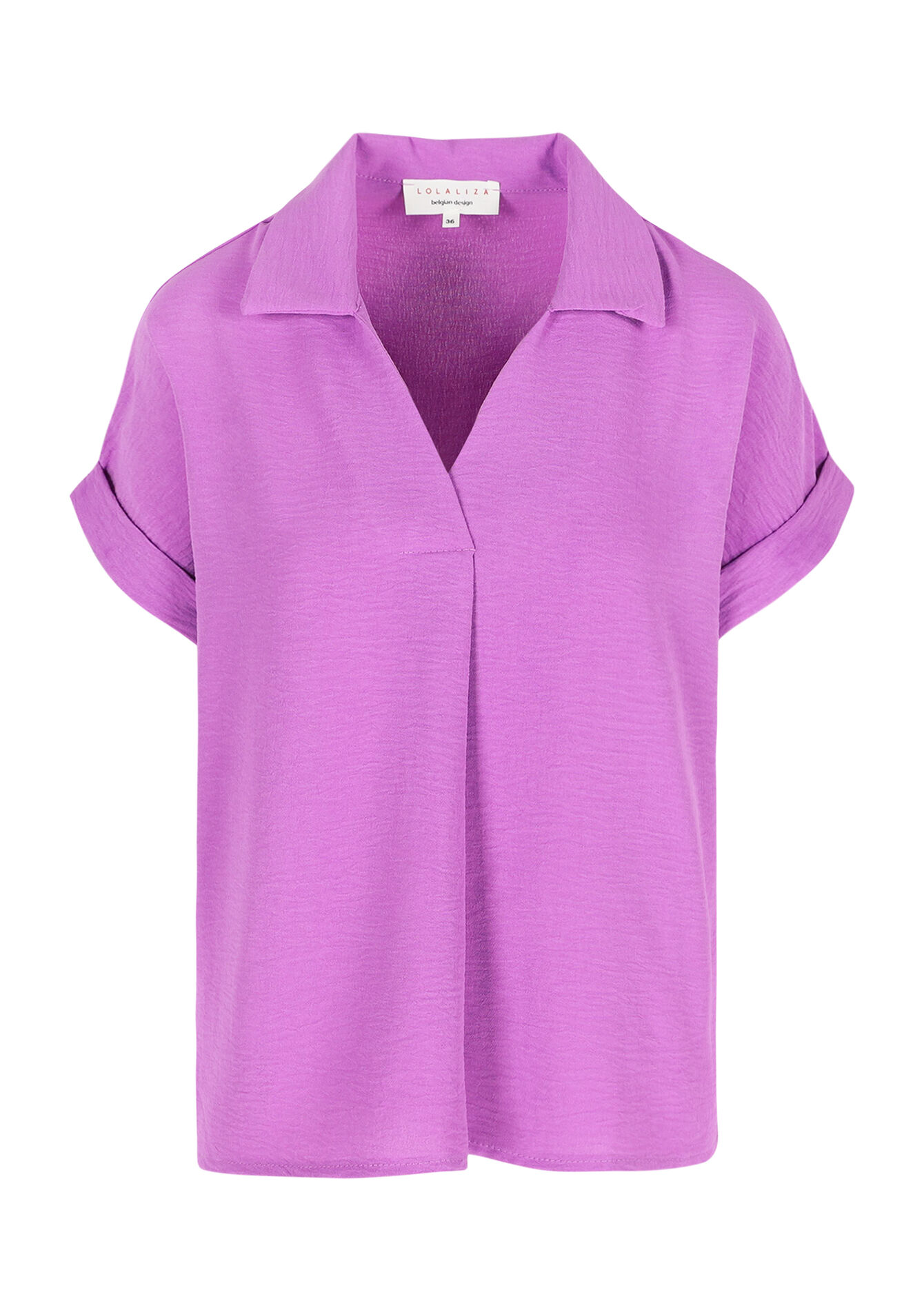 Blouse met polokraag - PURPLE BLUSH - 05702739_2577