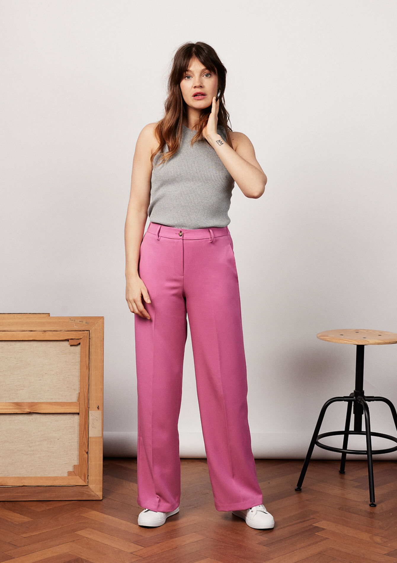 Wijde broek , Wijde broek - PINK BUBBLEGUM - 06100591_1477