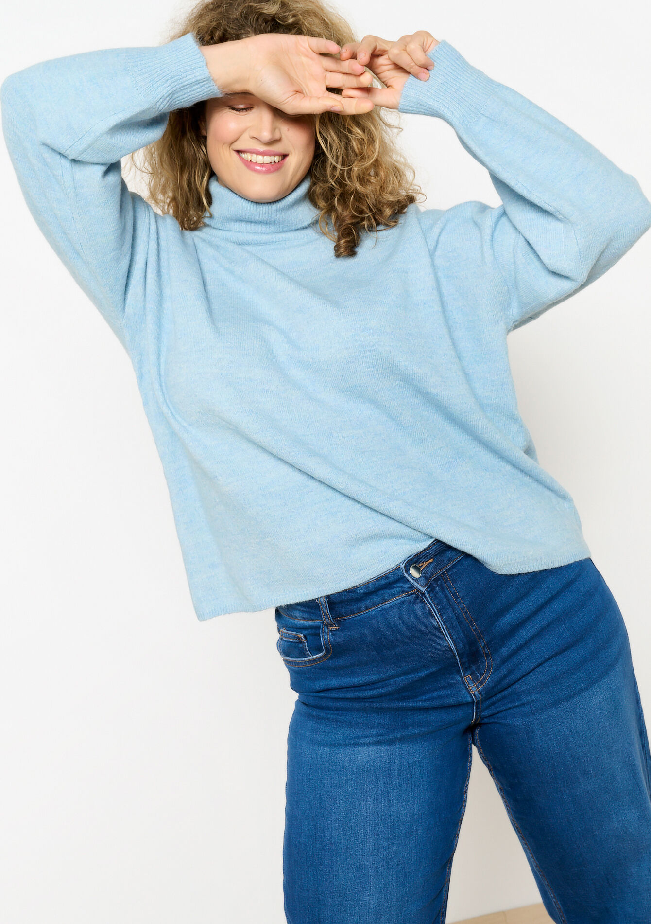 Sweater with turtleneck, Sweater with turtleneck - BLUE PASTEL - 04101156_3003