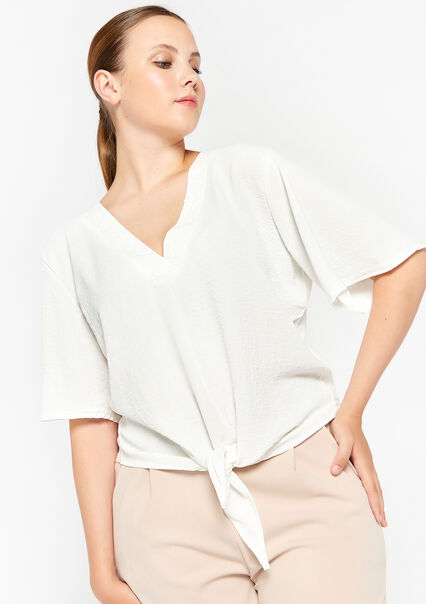 T-shirt with butterfly sleeves - OFFWHITE - 02301354_1001