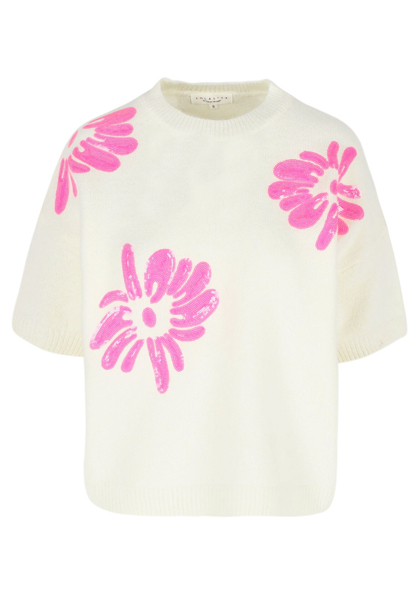 Geborduurde bloemen trui, Geborduurde bloemen trui - OFFWHITE - 04006843_1001