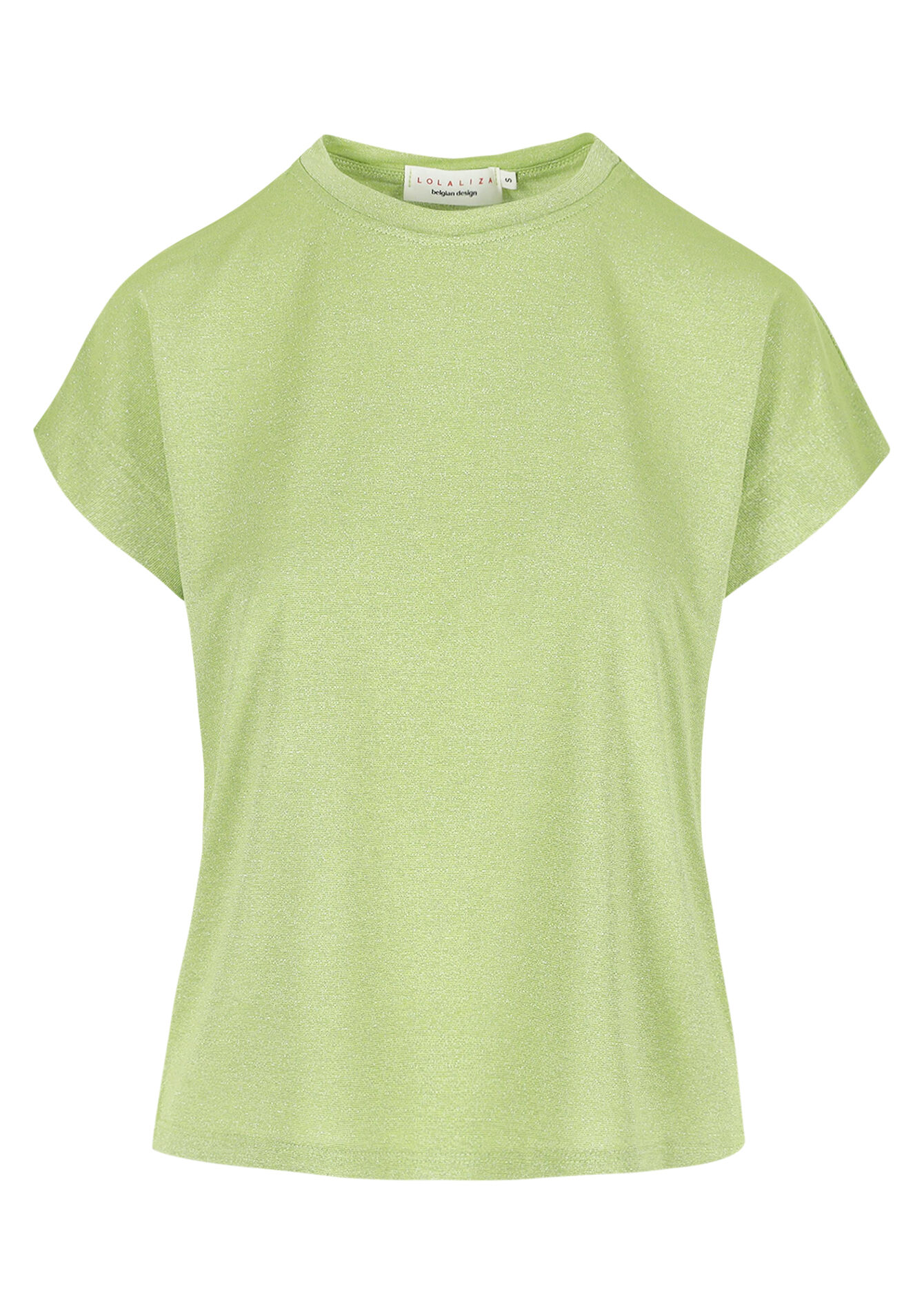 T-shirt with lurex, T-shirt with lurex - GREEN MOSS - 02301750_4504