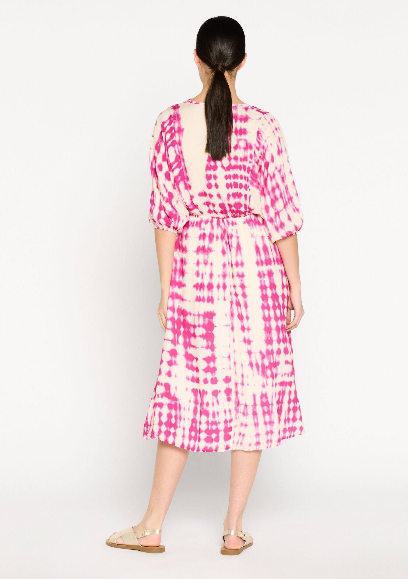 Maxi dress with tie-dye - FUCHSIA - 08602055_5626