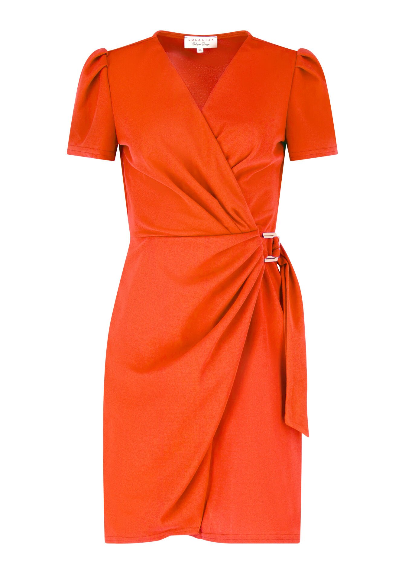 Robe cache-coeur courte - ORANGE BRIGHT - 08103189_1255