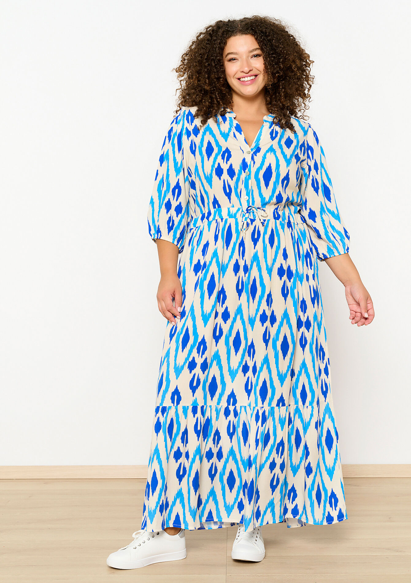 Maxi dress with neckline, Maxi dress with neckline - OFFWHITE - 08103711