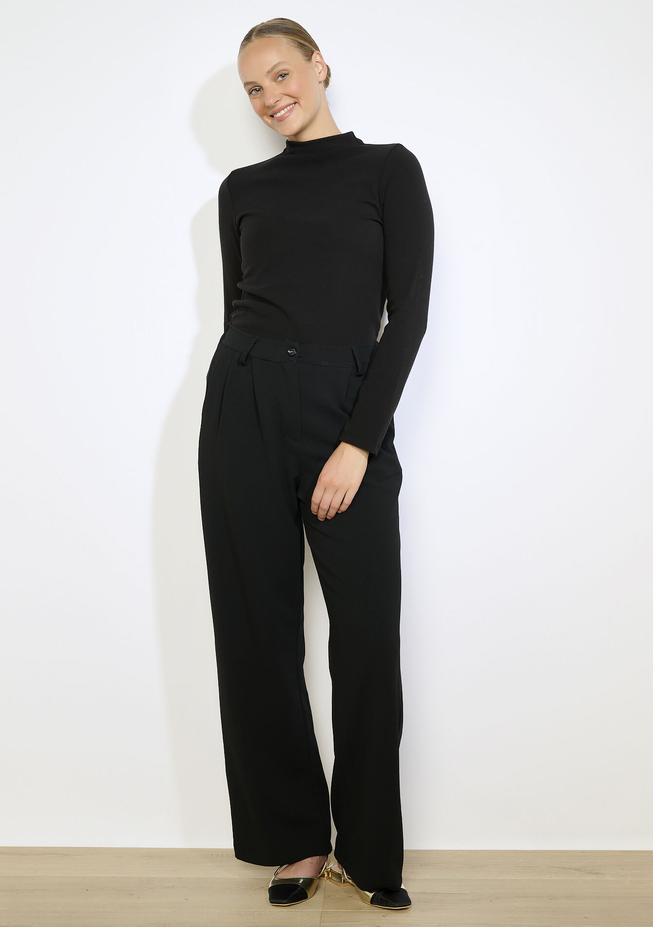 T-shirt manches longues col roulé, T-shirt manches longues col roulé - BLACK - 02400351_1119