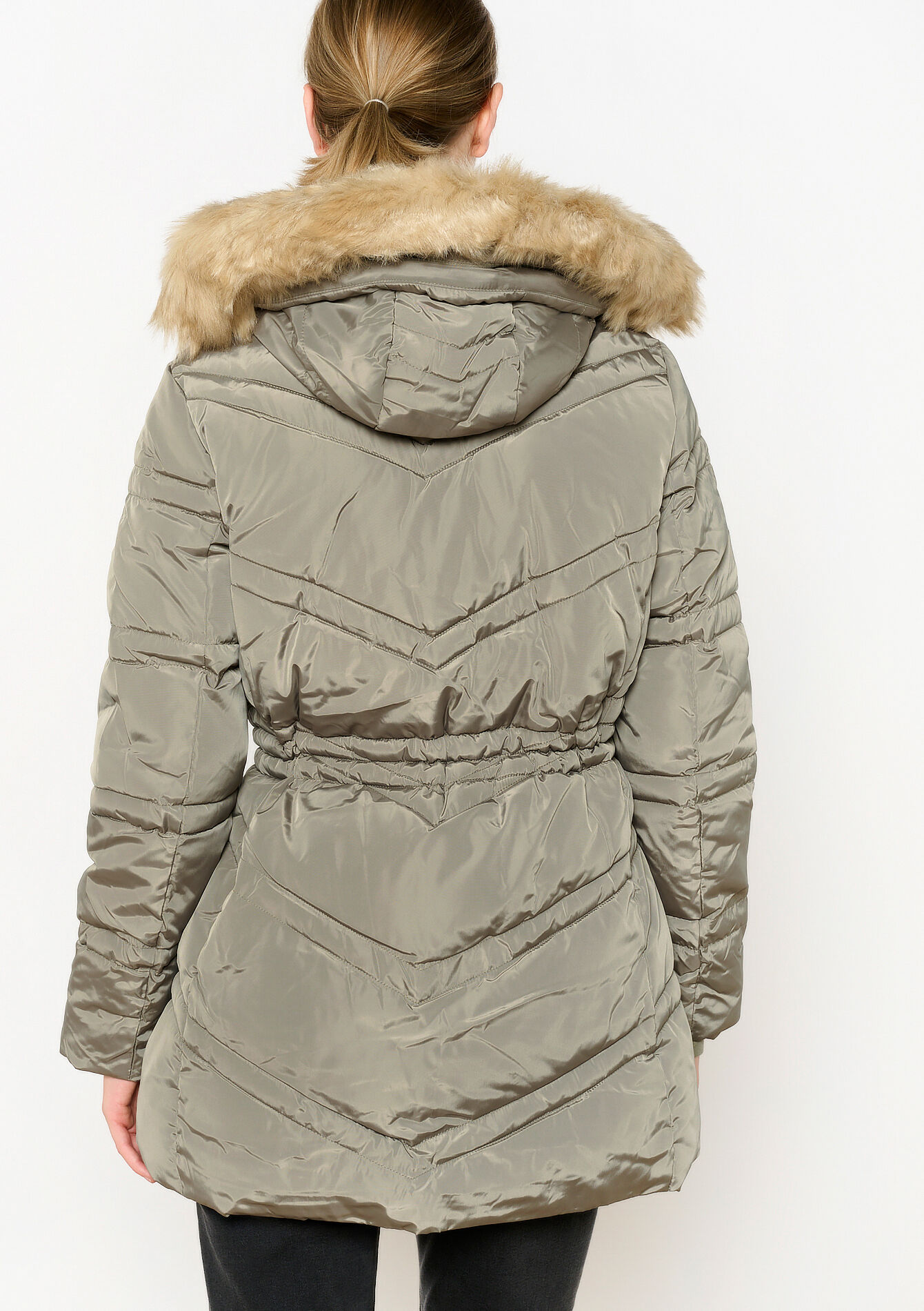 Gewatteerde jas, Gewatteerde jas - KHAKI MED - 23000689_4327