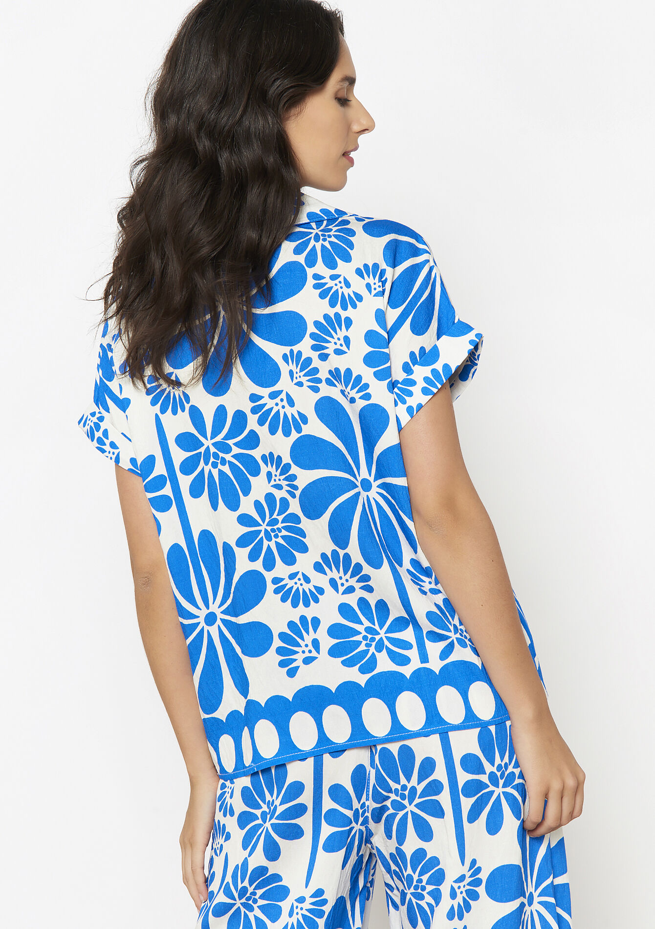 Blouse met bloemenprint - ELECTRIC BLUE - 05702856_1619
