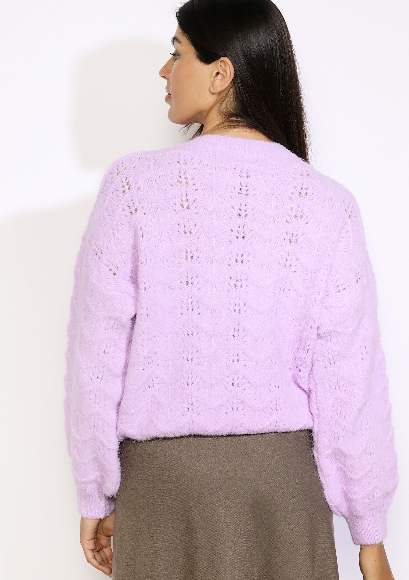 Textured soft sweater, Textured soft sweater - LILAC BRIGHT - 04007095_2578