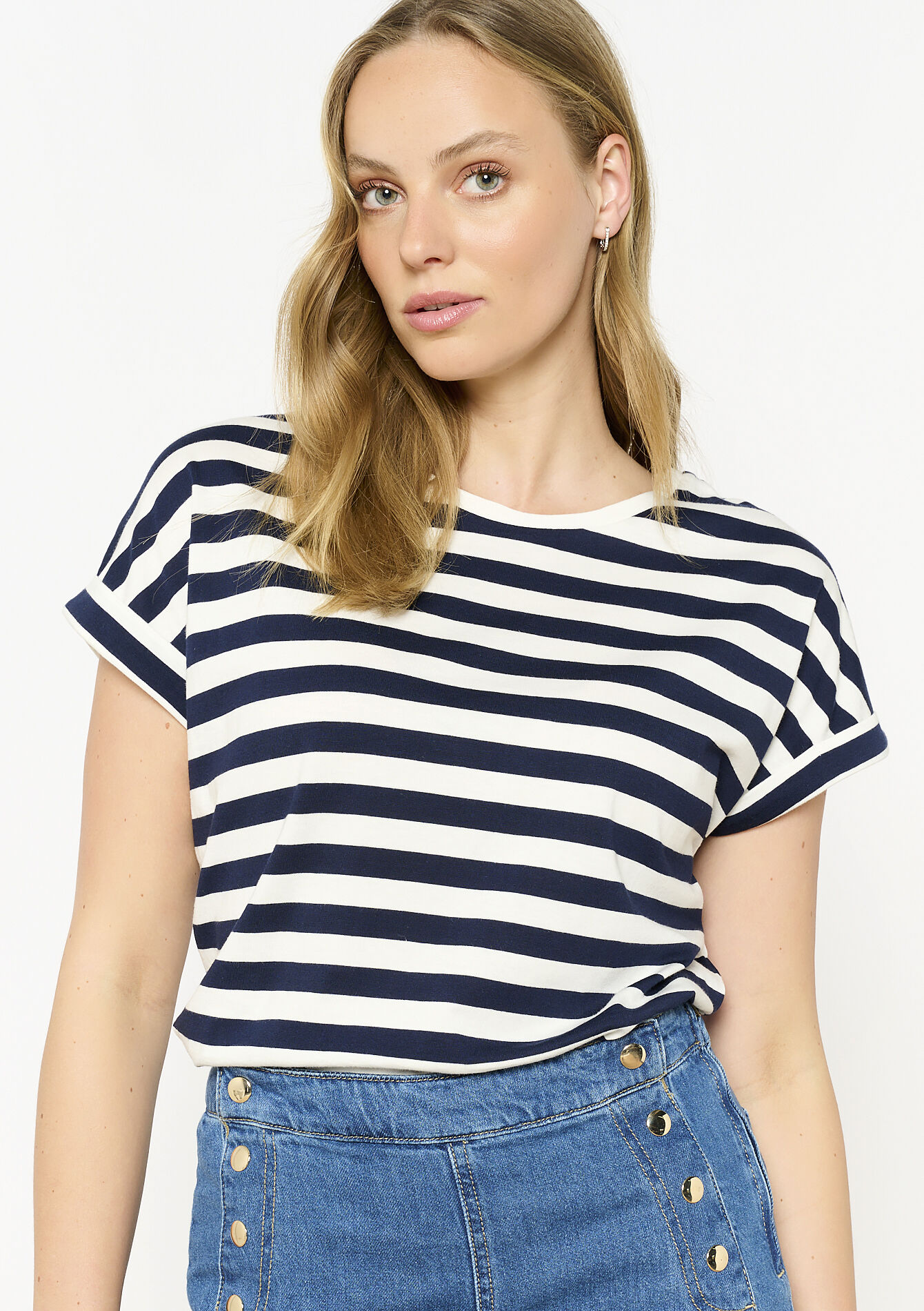 Fluid striped tee, Fluid striped tee - OFFWHITE - 02301698_1001