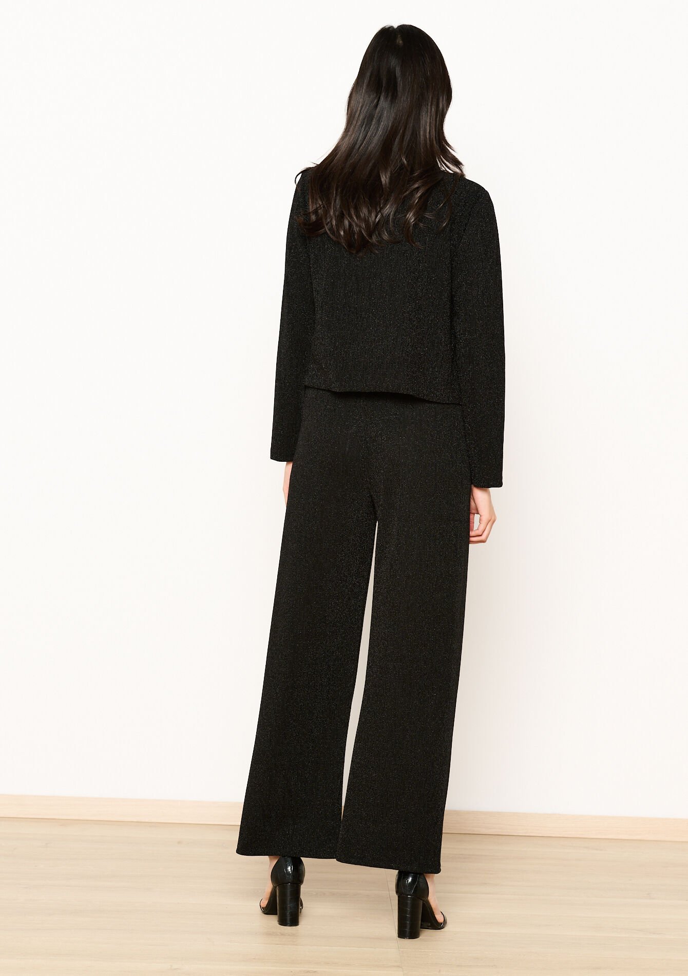 Pantalon met lurex, Pantalon met lurex - BLACK - 06600939_1119