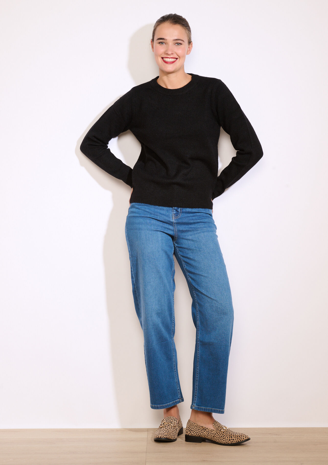 Zachte trui met ronde hals, Zachte trui met ronde hals - BLACK - 04006880_1119