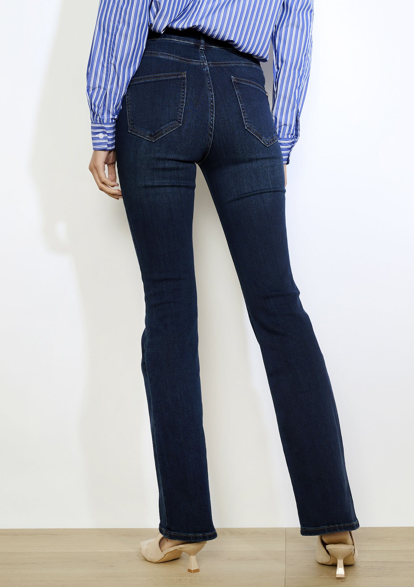 Jean bootcut taille haute, Jean bootcut taille haute - DARK BLUE - 22000603_0501