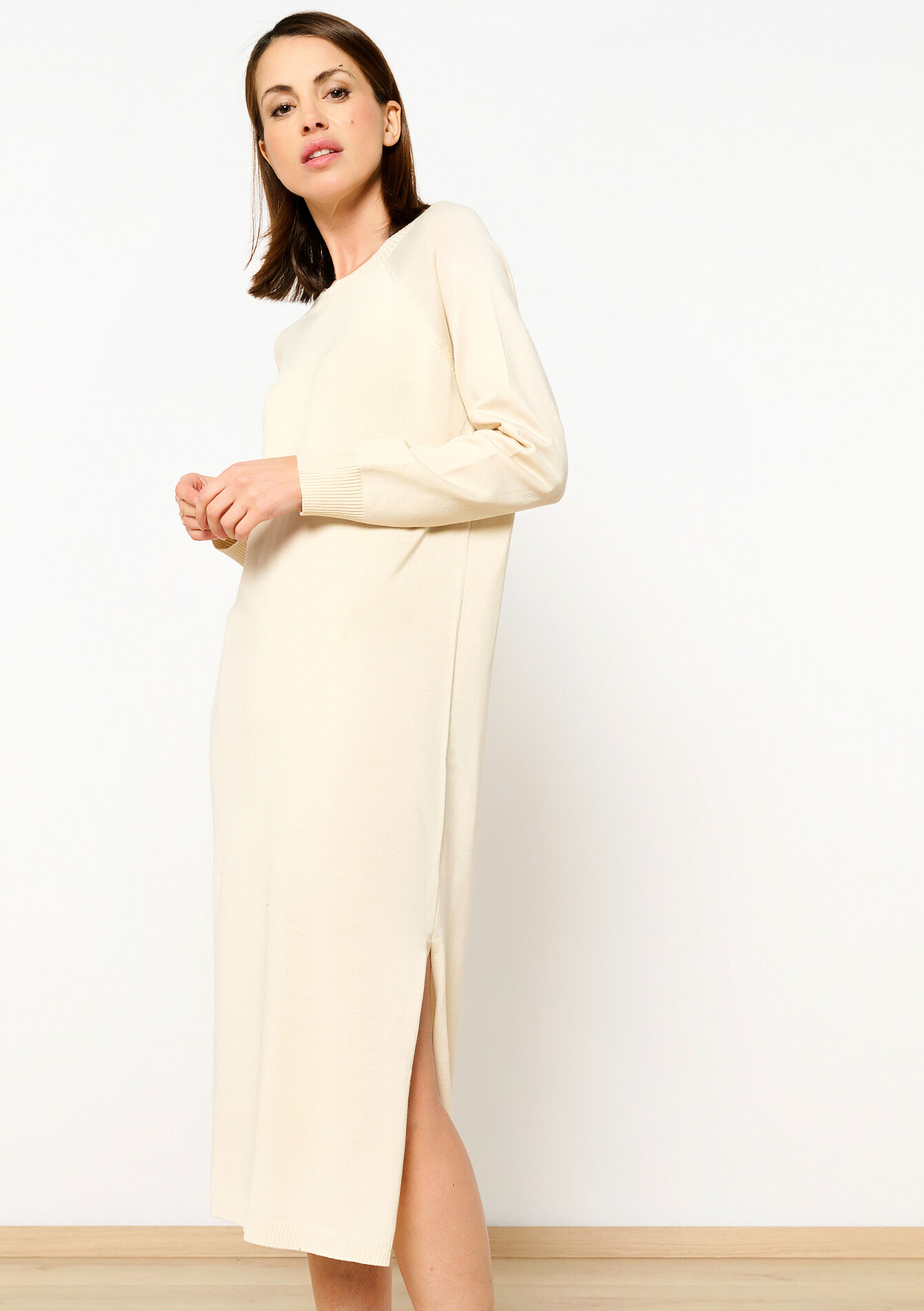 Basic trui-jurk, Basic trui-jurk - LT BEIGE - 08602298_2527