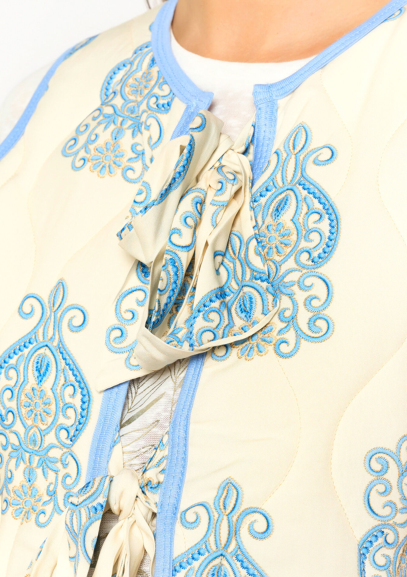 Gilet met print - BLUE PASTEL - 09001425_3003