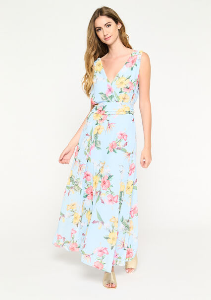 Floral maxi dress - LIGHT BLUE - 08601336_1709