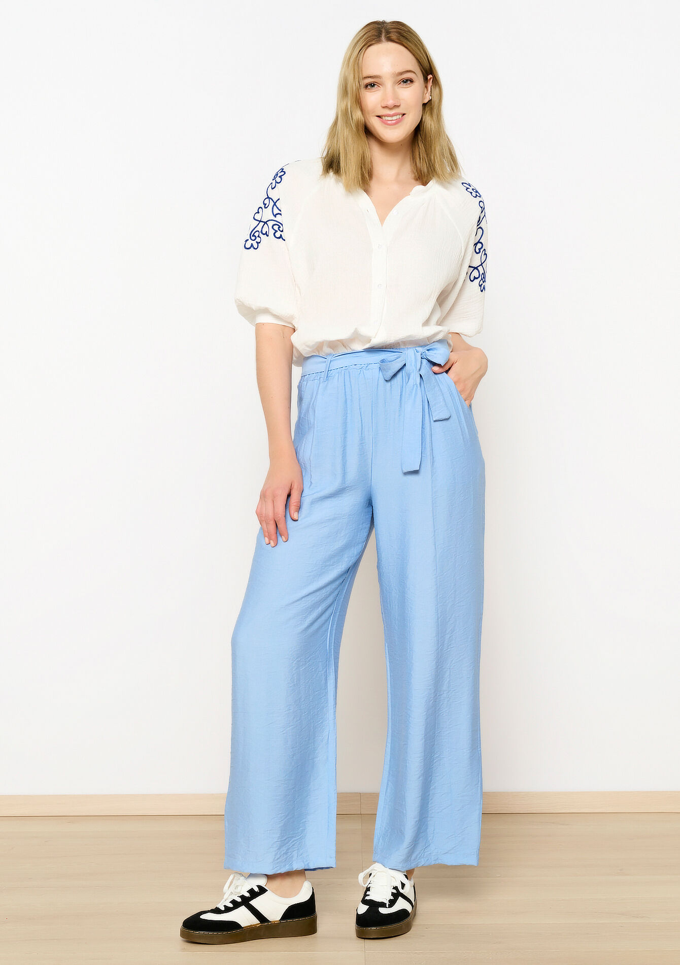 Losse broek, Losse broek - BLUE PASTEL - 06600839_3003