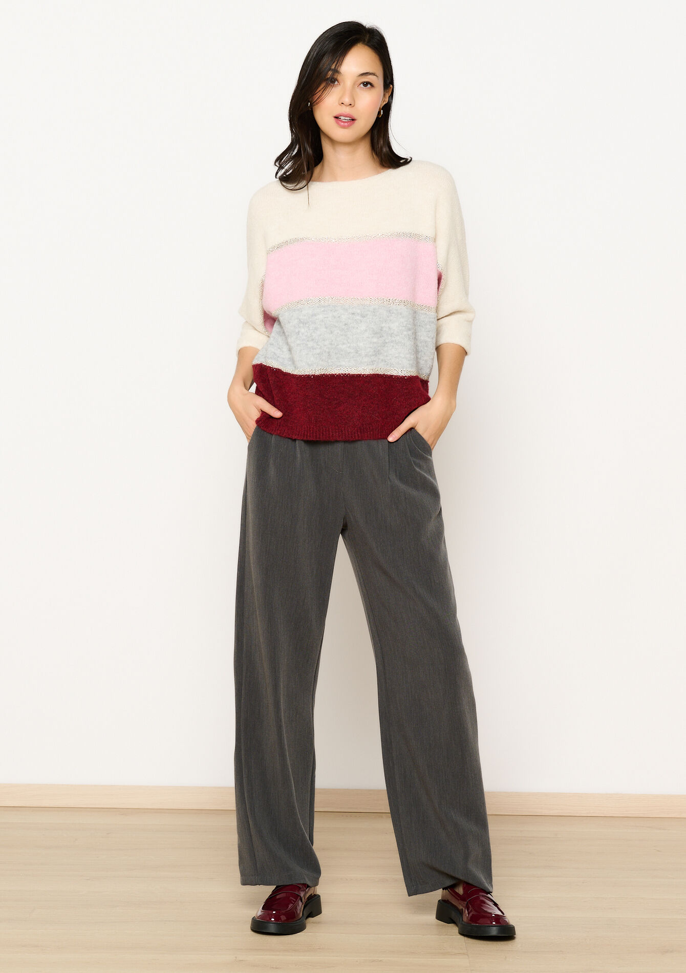 Trui met colourblock, Trui met colourblock - LT PINK - 04006679_2515