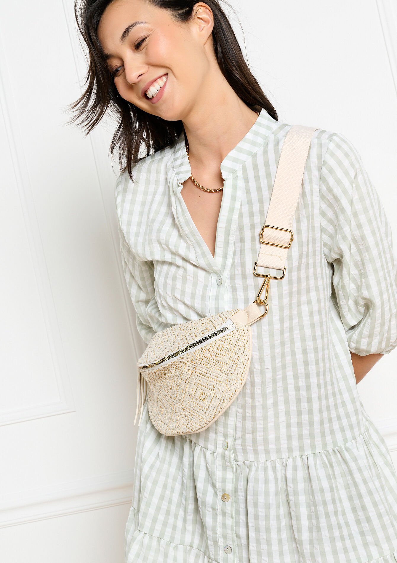 Sac banane texturé élégant - OFFWHITE - 14002018_1001