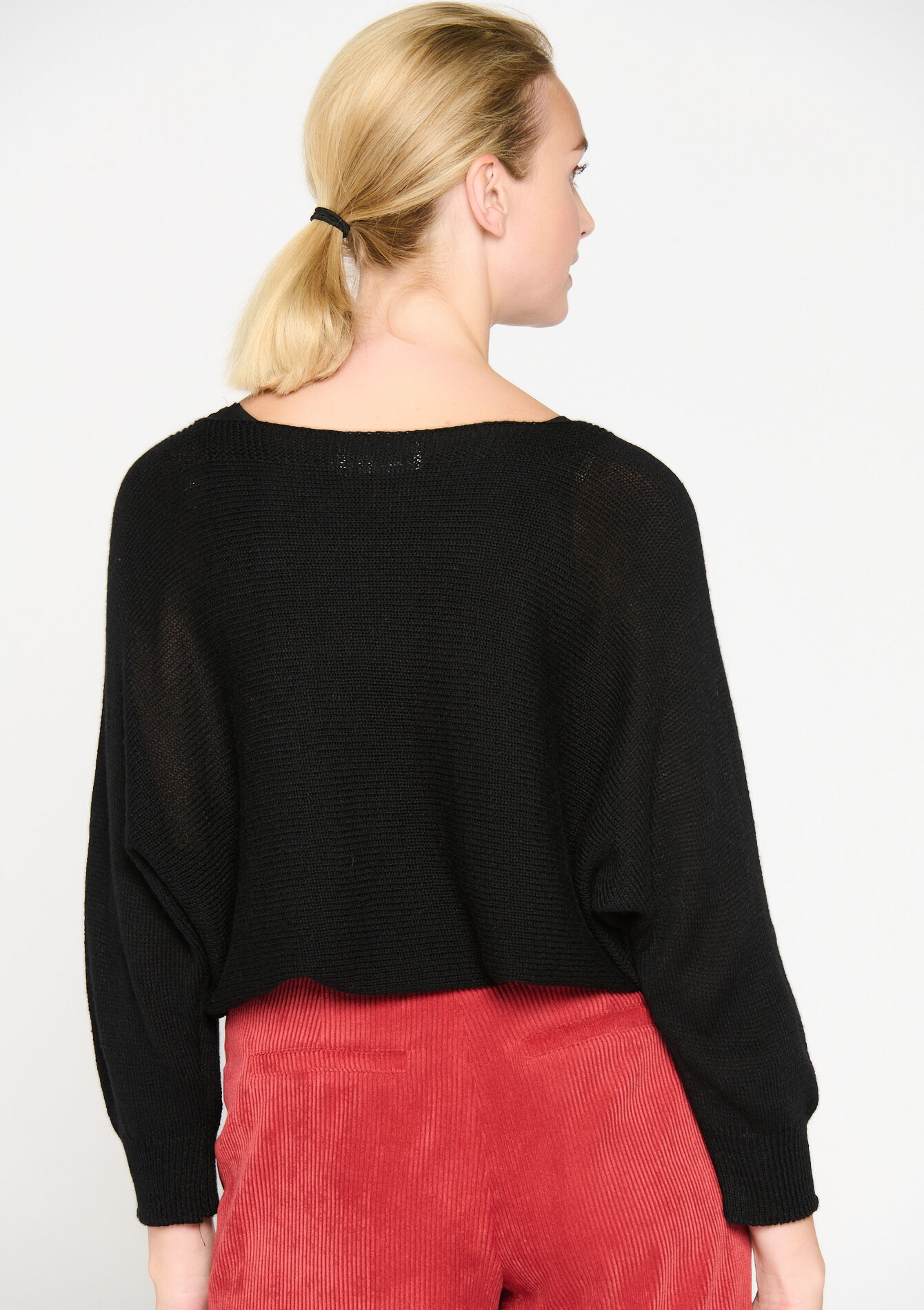 Pullover with batwing sleeves, Pullover with batwing sleeves - BLACK - 04006057_1119