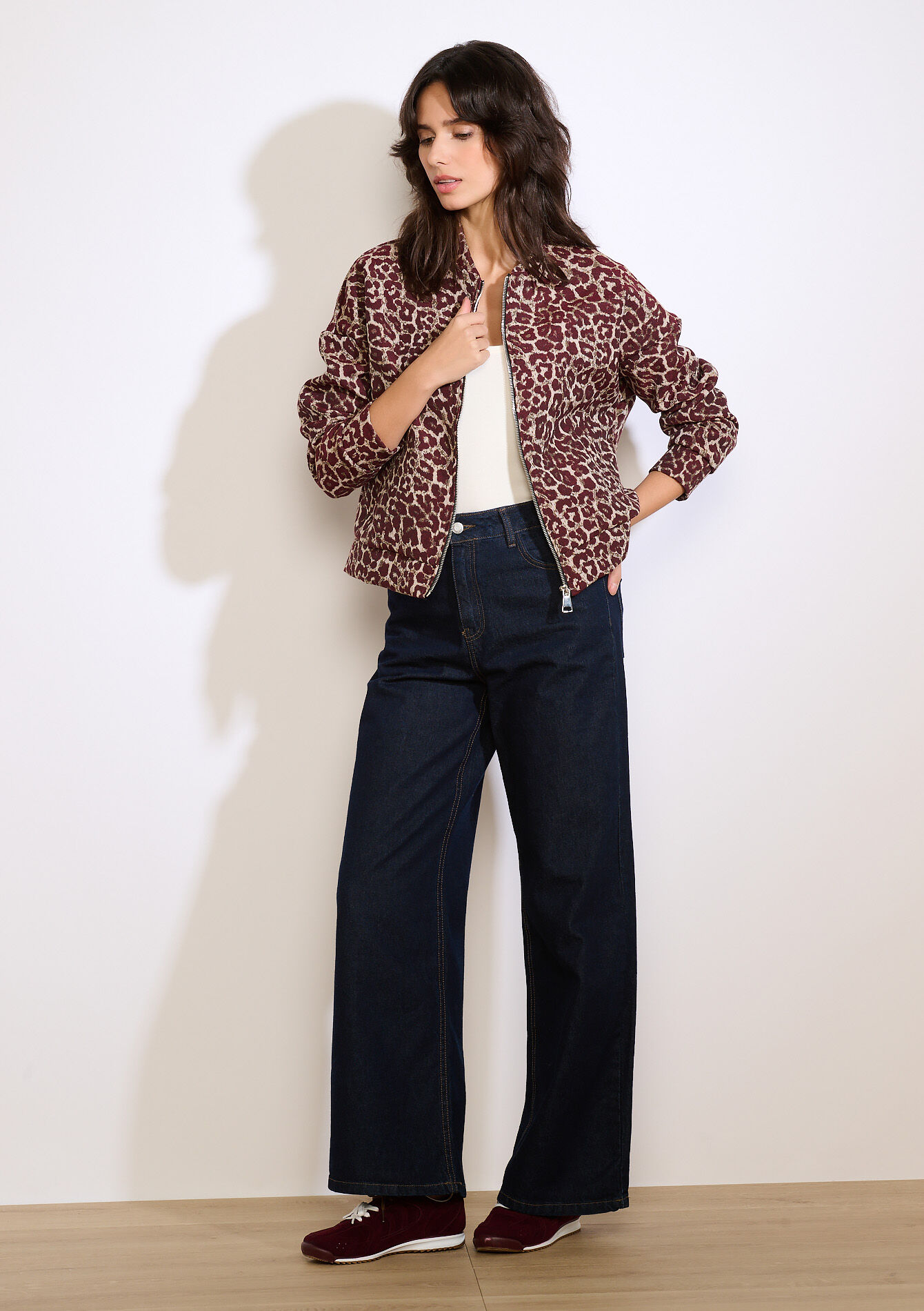 Bomberjack met luipaardprint, Bomberjack met luipaardprint - BORDEAUX WINE - 09101142_5514