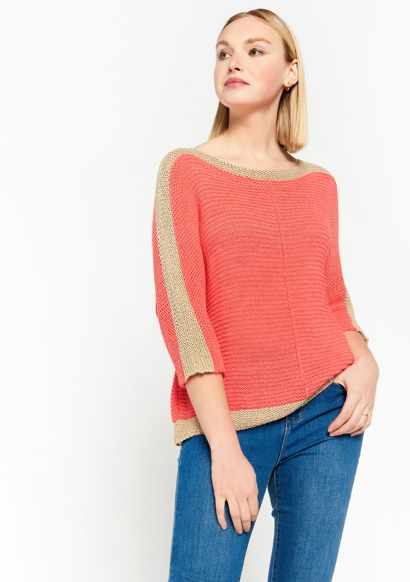 Pull à manches chauve-souris, Pull à manches chauve-souris - CORAL PINK - 04006135_1968