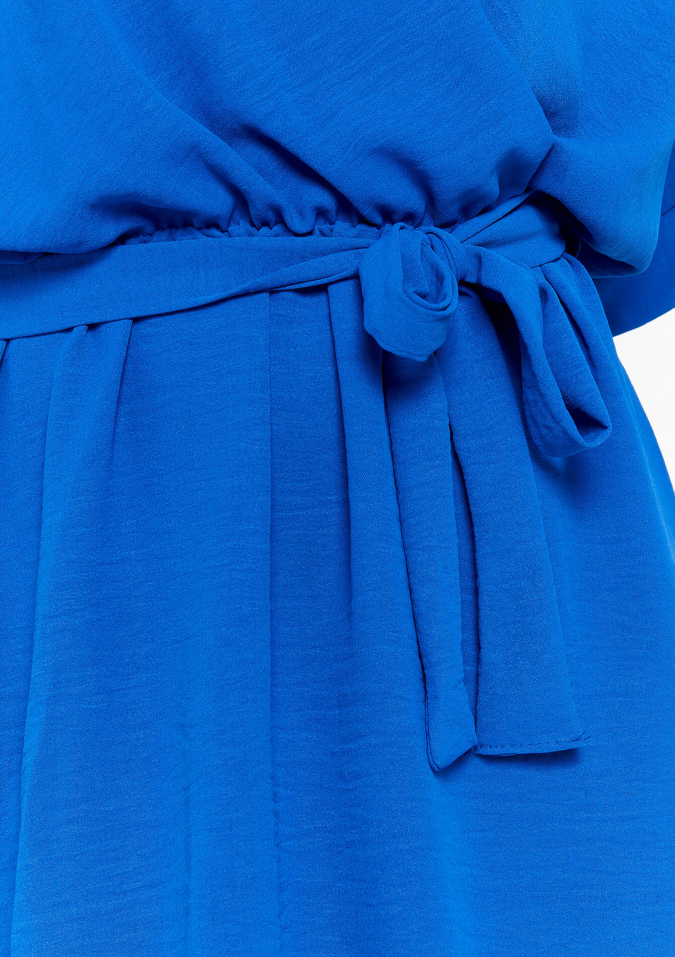 Robe cache-coeur avec lien à nouer, Robe cache-coeur avec lien à nouer - ELECTRIC BLUE - 1082605