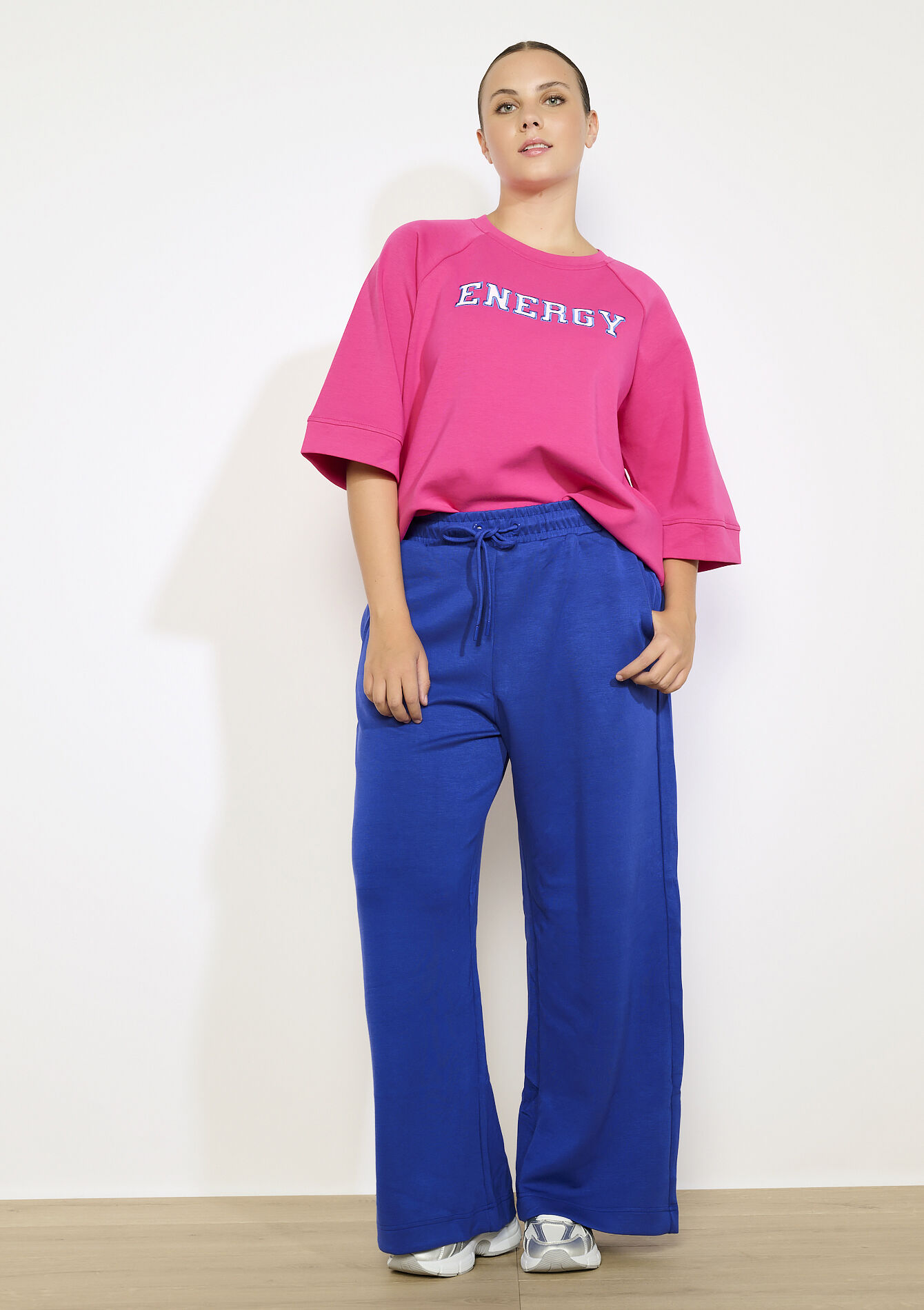 Sportieve sweater, Sportieve sweater - FUCHSIA - 15100399_5626