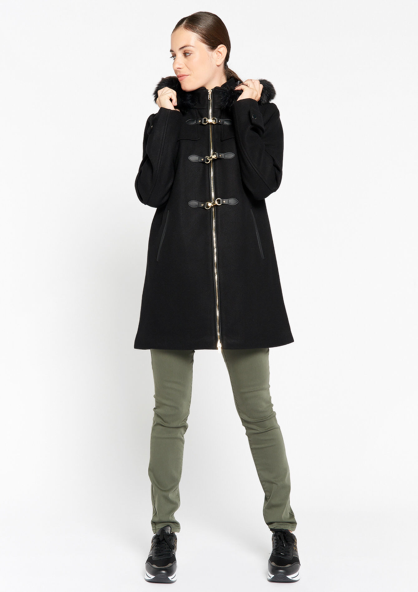 Manteau avec capuche - BLACK - 1044867