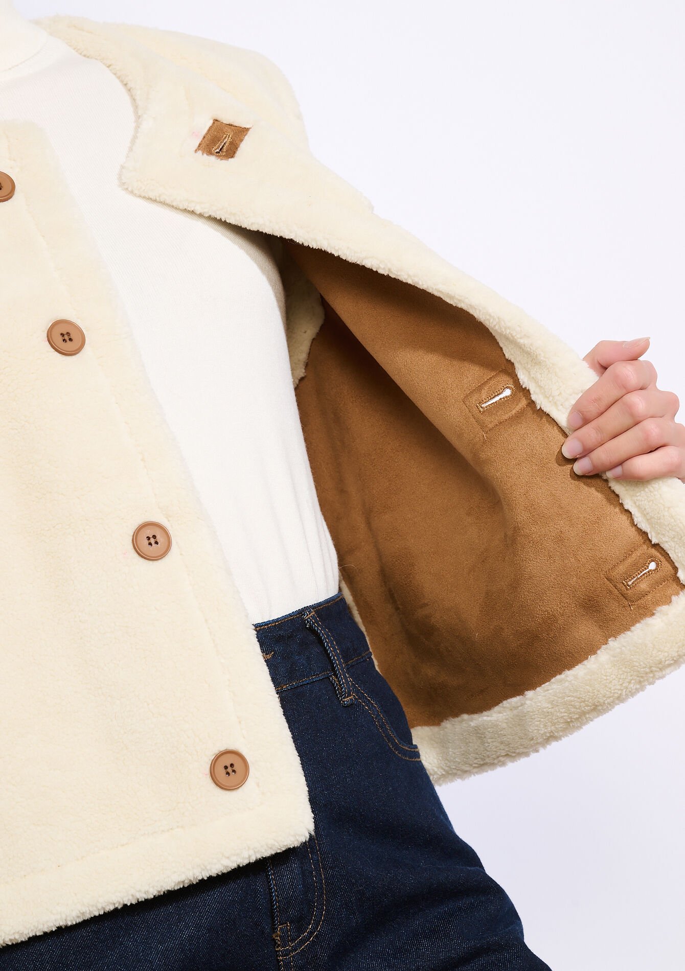 Omkeerbare gevoerde vest, Omkeerbare gevoerde vest - CAMEL BEIGE - 09001470_1132