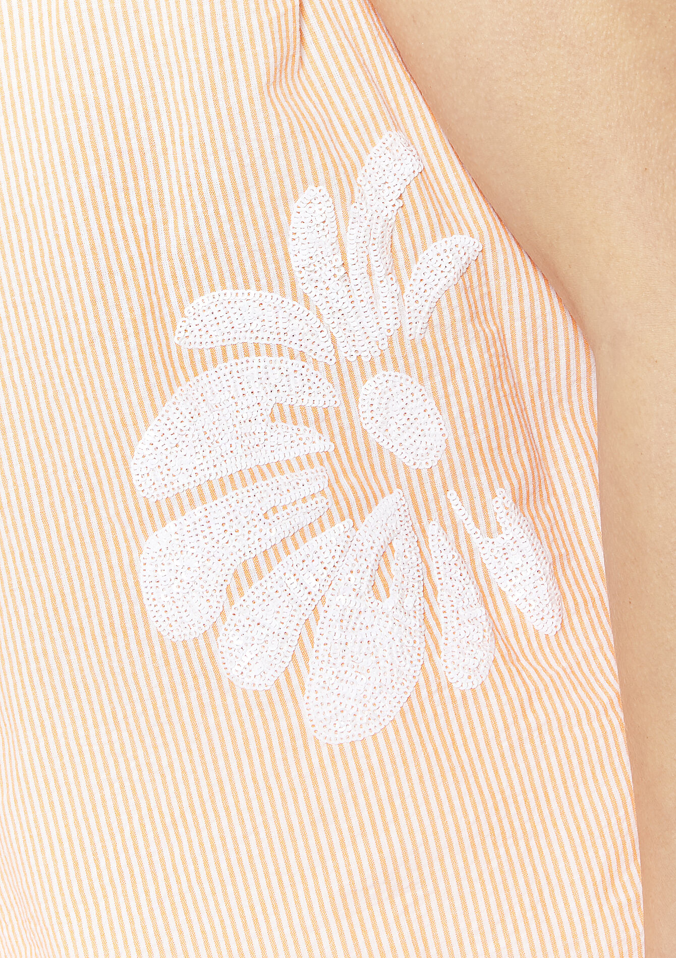 Chemise sans manches rayée, Chemise sans manches rayée - ORANGE MANGO - 05702820_2575