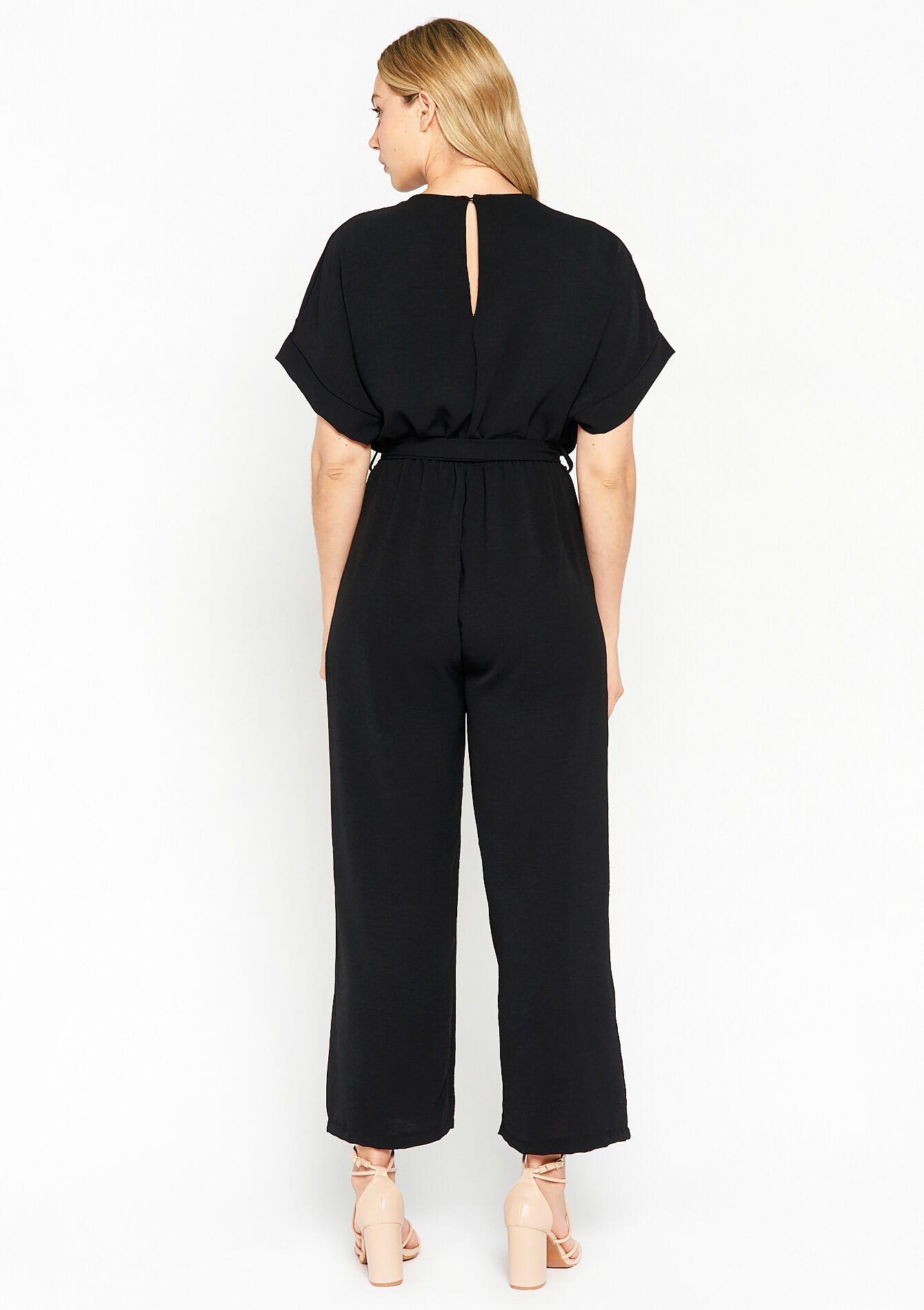 Jumpsuit with kimono look - BLACK - 06004440_1119