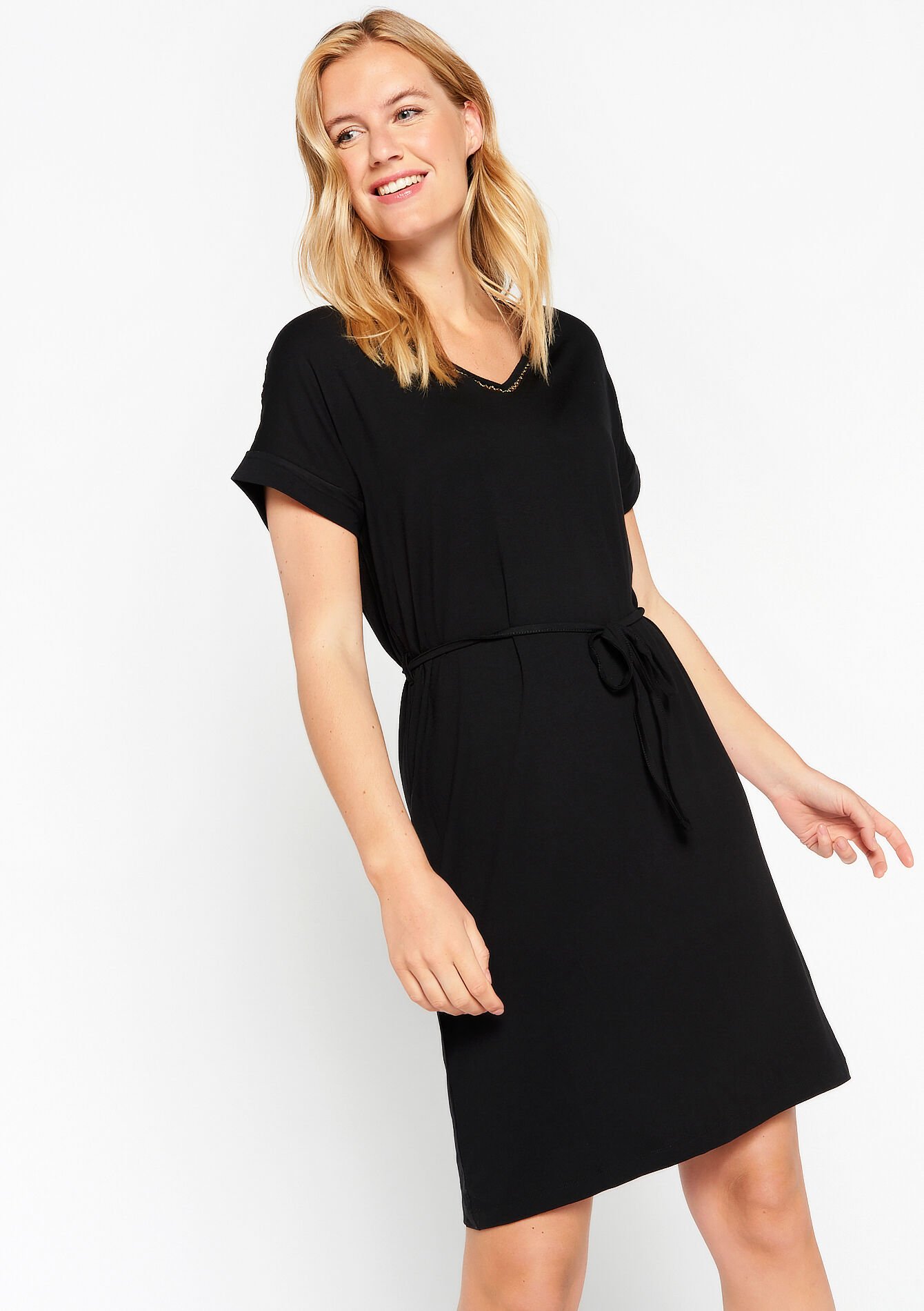 Rechte jurk - BLACK - 08103096_1119