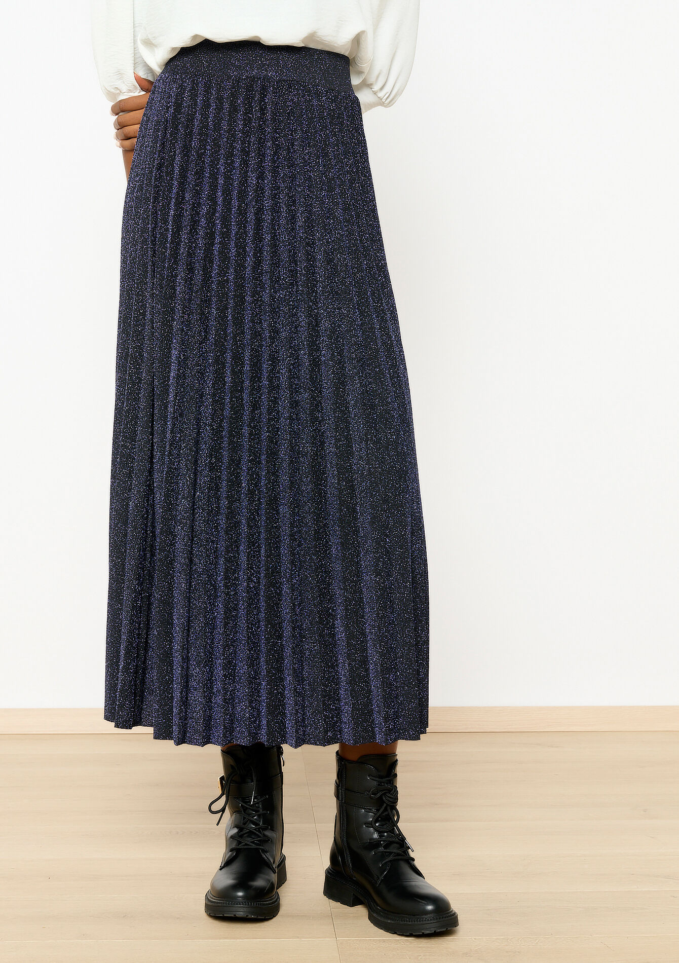 Jupe longue plissée, Jupe longue plissée - NAVY BASIC - 07101199_2723