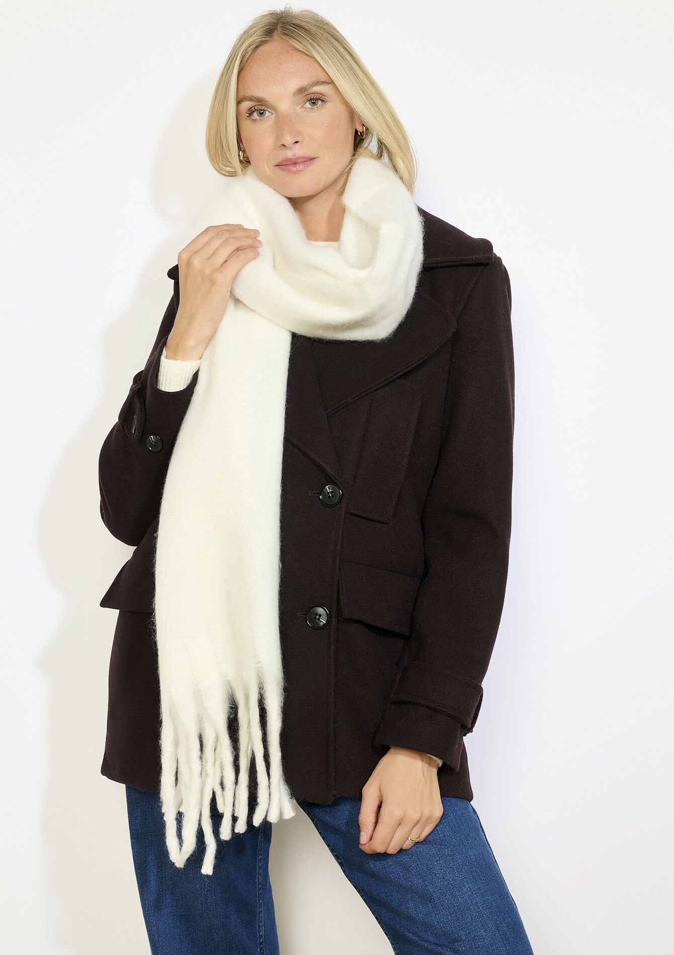 Lange effen sjaal, Lange effen sjaal, , hi-res