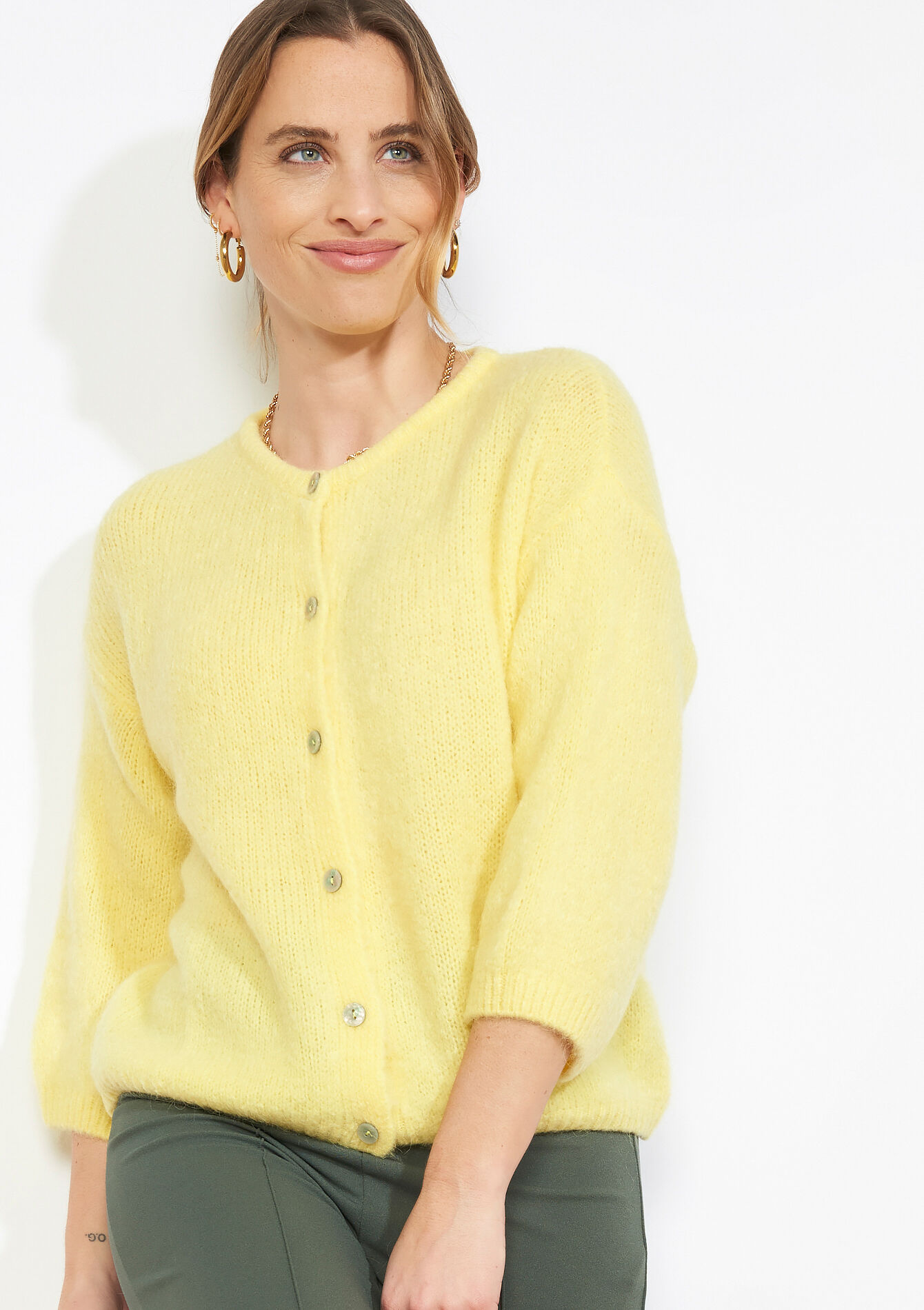 Minimalistisch vest met knopen - YELLOW SUN - 04101446_5007