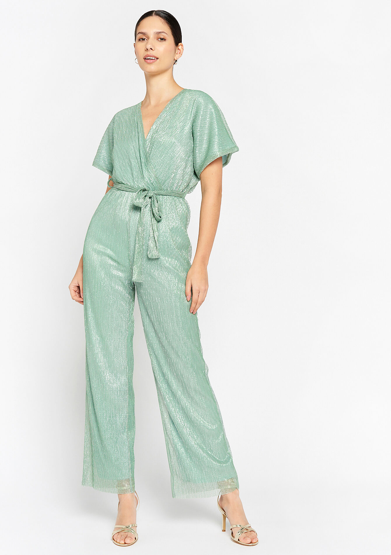 Jumpsuit with pleats, Jumpsuit with pleats - MINT GREEN - 06004373_1723