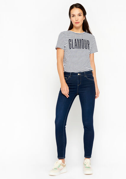 Skinny jeans with push-up effect - DARK BLUE - 22000426_0501
